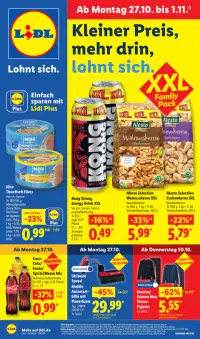 Vorschau auf den Lidl-Prospekt für nächste Woche ab dem 27.10.2025