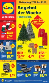 Vorschau auf den Lidl-Prospekt für nächste Woche ab dem 17.11.2025