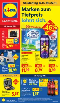 Vorschau auf den Lidl-Prospekt für nächste Woche ab dem 17.11.2025