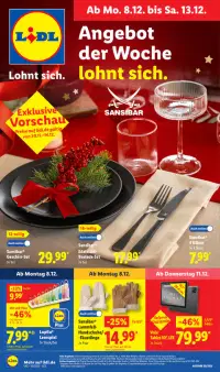 Vorschau auf den Lidl-Prospekt für nächste Woche ab dem 08.12.2025