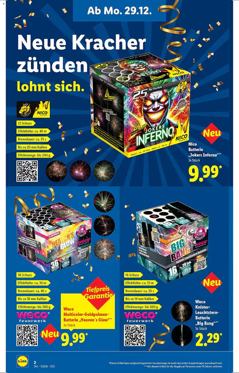 Lidl Feuerwerk Prospekt - Seite 1