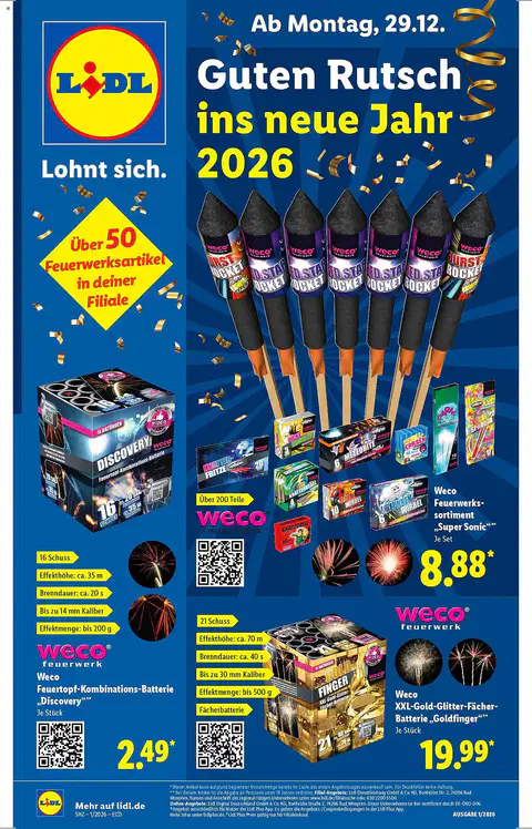 Lidl Feuerwerk Prospekt - Seite 1