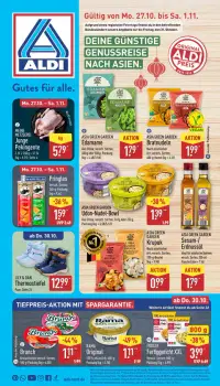 Vorschau auf den Aldi Nord-Prospekt für nächste Woche ab dem 27.10.2025