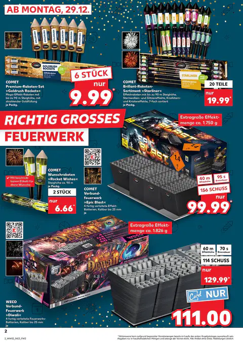Kaufland Feuerwerk Prospekt - Seite 1