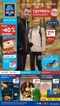 Vorschau auf den Aldi Süd-Prospekt für nächste Woche ab dem 10.11.2025