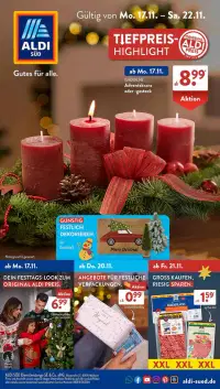 Vorschau auf den Aldi Süd-Prospekt für nächste Woche ab dem 17.11.2025