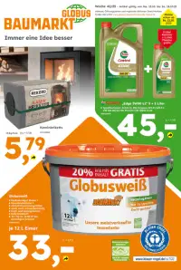 Vorschau auf den Globus Baumarkt-Prospekt für diese Woche (13.10.2025–19.10.2025)