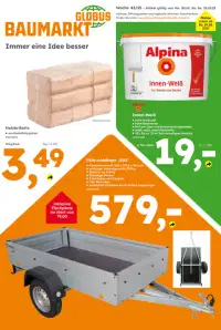 Vorschau auf den Globus Baumarkt-Prospekt für nächste Woche ab dem 20.10.2025