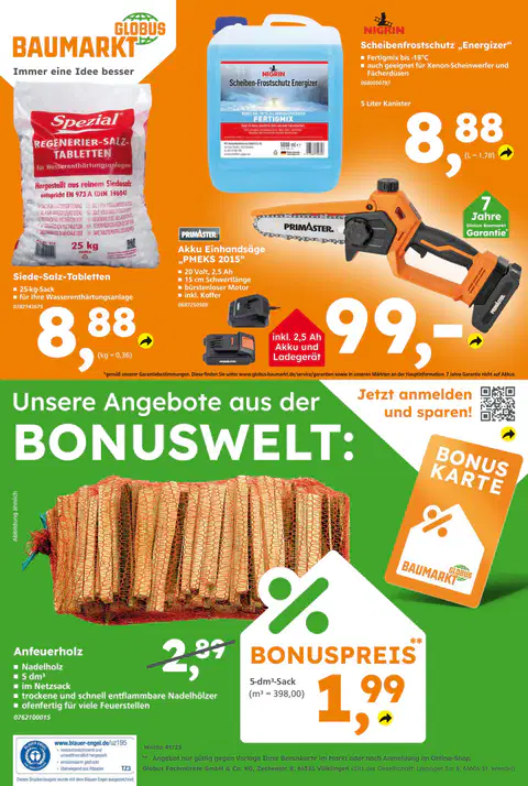 Globus-Baumarkt Prospekt - Seite 1