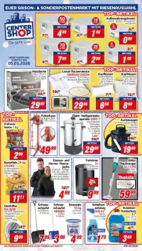 Vorschau auf den CENTERSHOP-Prospekt für nächste Woche ab dem 05.01.2026