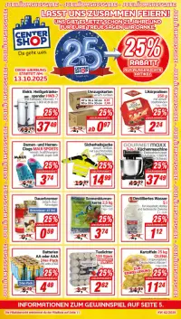 Vorschau auf den CENTERSHOP-Prospekt für diese Woche (13.10.2025–19.10.2025)
