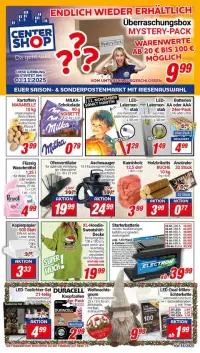 Vorschau auf den CENTERSHOP-Prospekt für nächste Woche ab dem 03.11.2025