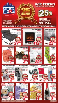 Vorschau auf den CENTERSHOP-Prospekt für nächste Woche ab dem 10.11.2025