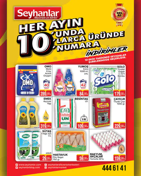 Seyhanlar Market 10 Ekim 2025 Kataloğu - Sayfa 1