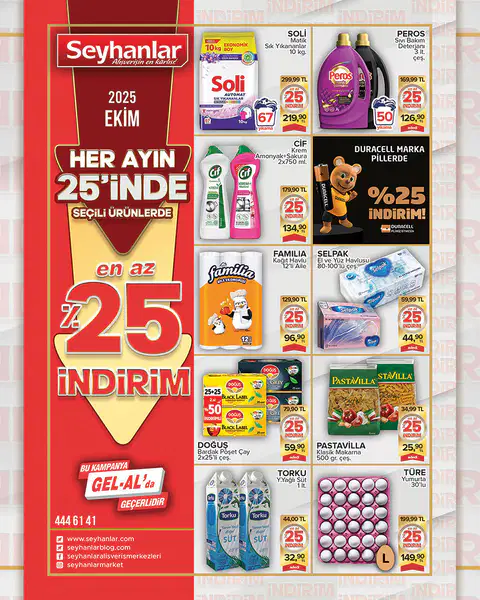 Seyhanlar Market 25 Ekim 2025 Kataloğu - Sayfa 1