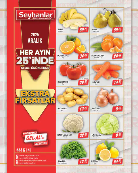 Seyhanlar Market 25 Aralık 2025 Kataloğu - Sayfa 1