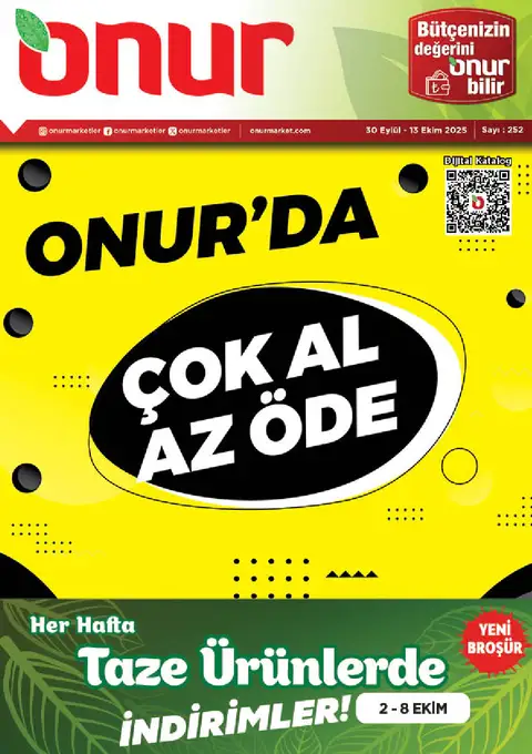 Onur Market 30 Eylül 2025 Kataloğu - Sayfa 1